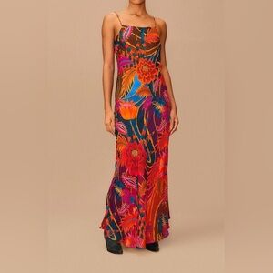 Farm Rio Vibrant Floral Maxi Skirt - Multicolor large